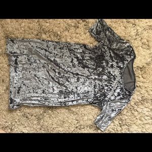 Crushed velvet mini dress